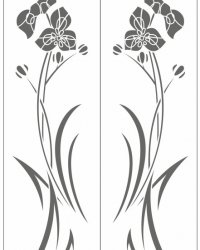 Пескоструйный рисунок Цветы 1155